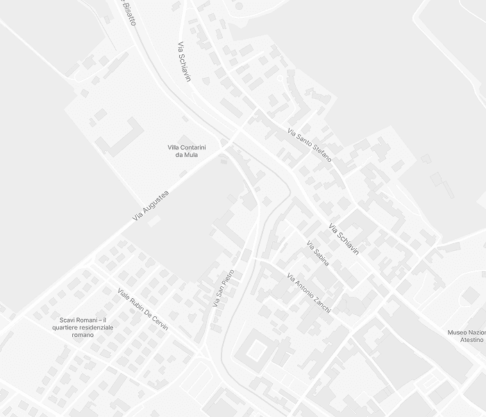 Map of Este showing Villa Albrizzi location